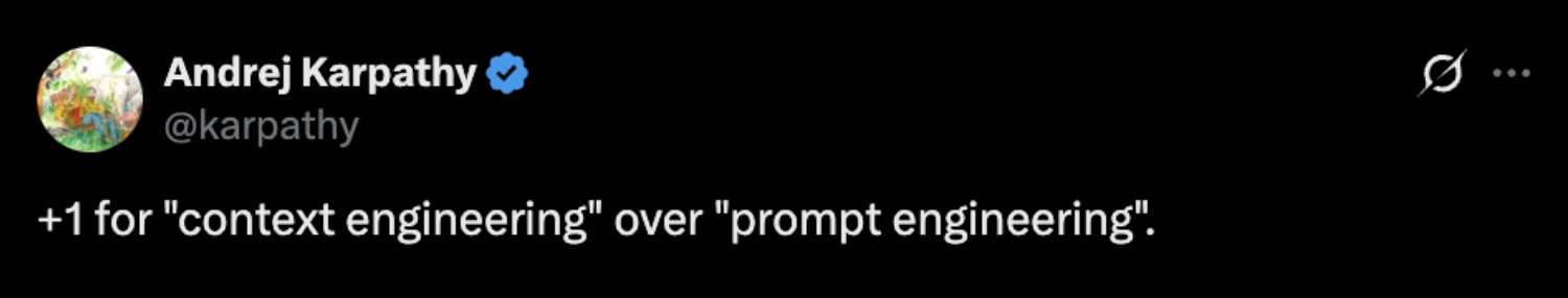 Karpathy on context engineering